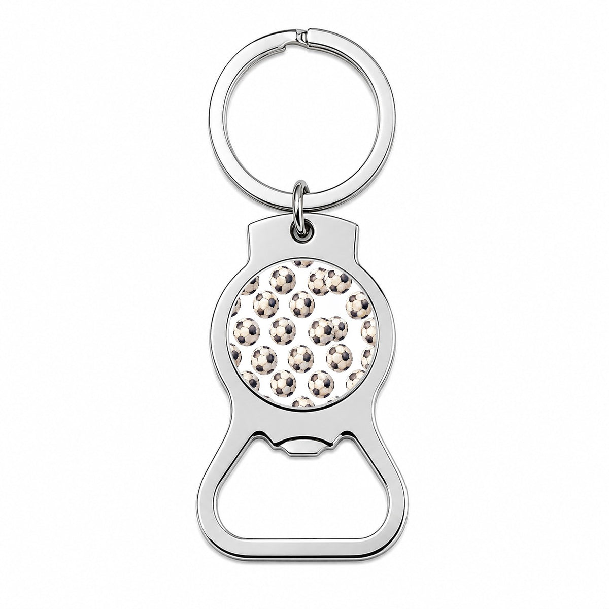 Lots Of Soccer Balls Footballs Bottle Opener Keychain