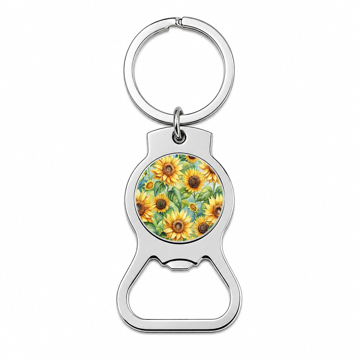 Lots Of Sunflowers Bottle Opener Keychain