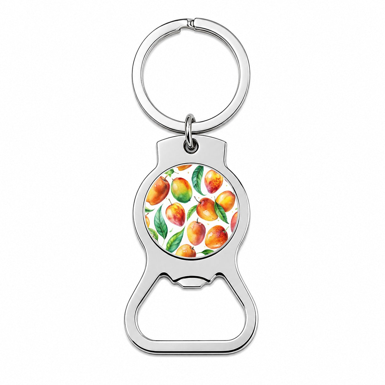 Mangos Fruit Watercolor Bottle Opener Keychain