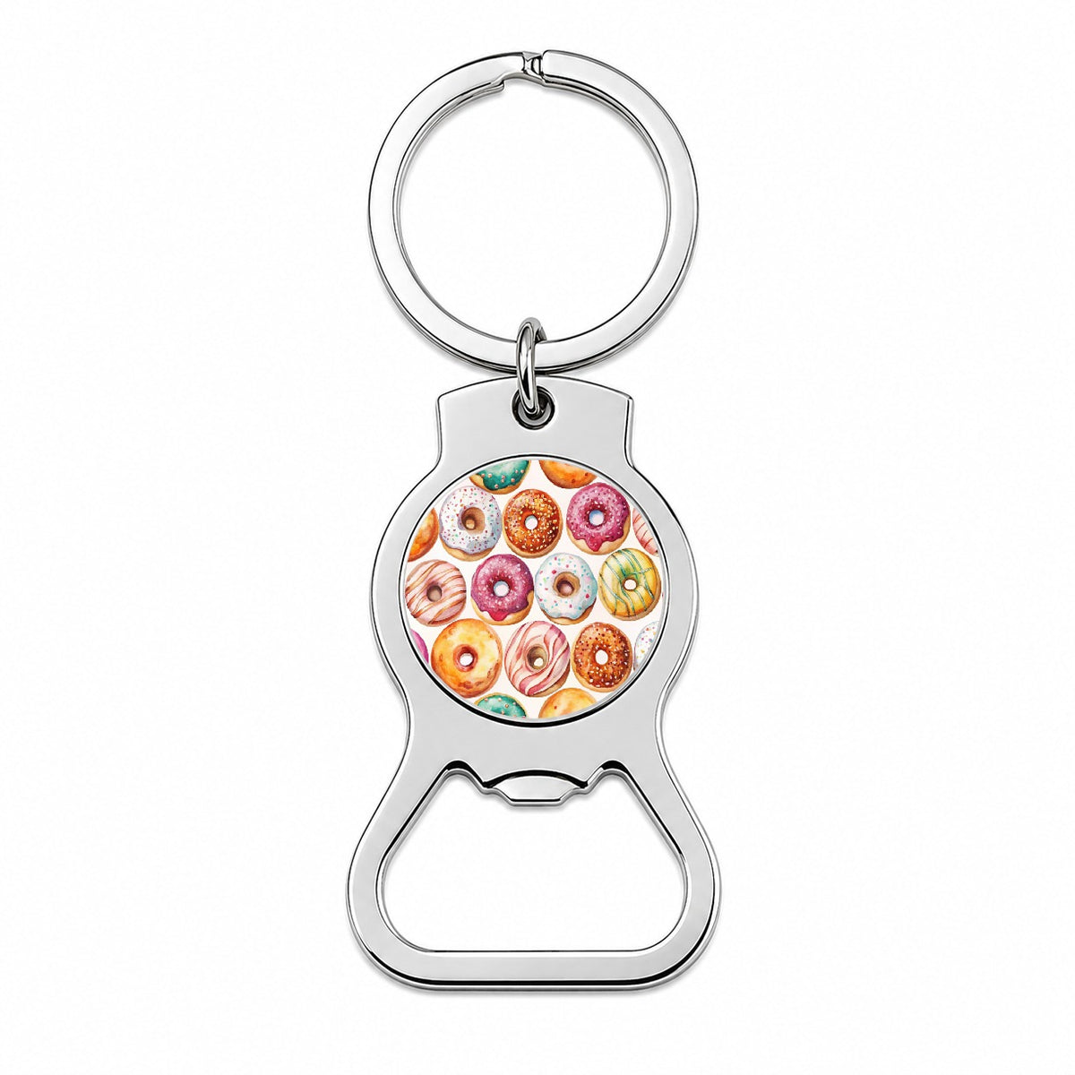 Variety Of Donuts Bottle Opener Keychain