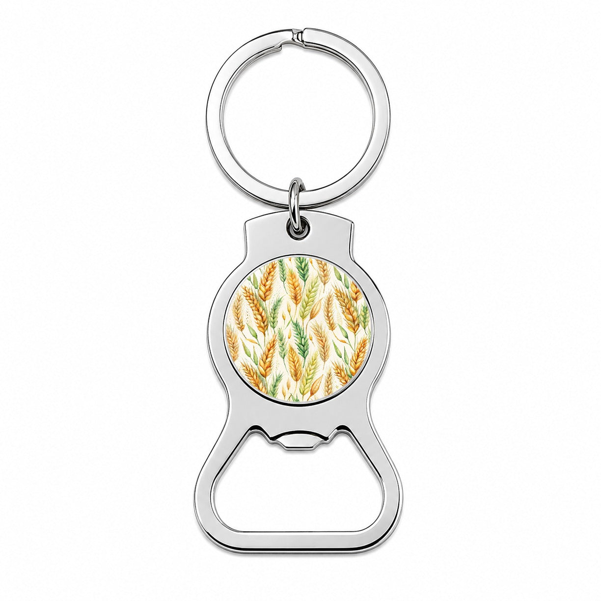 Wheat Watercolor Bottle Opener Keychain