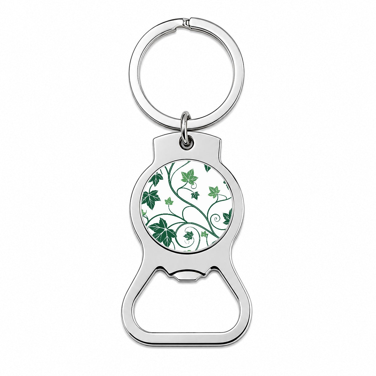 Green Ivy Vines Bottle Opener Keychain