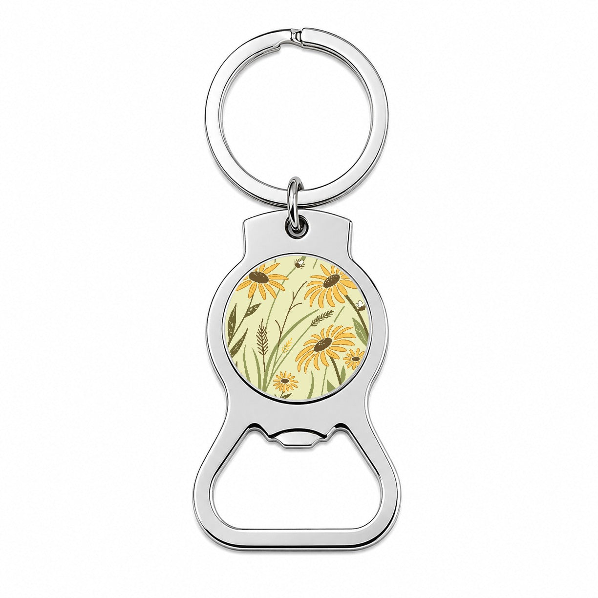 Lovely Sunflowers Bottle Opener Keychain