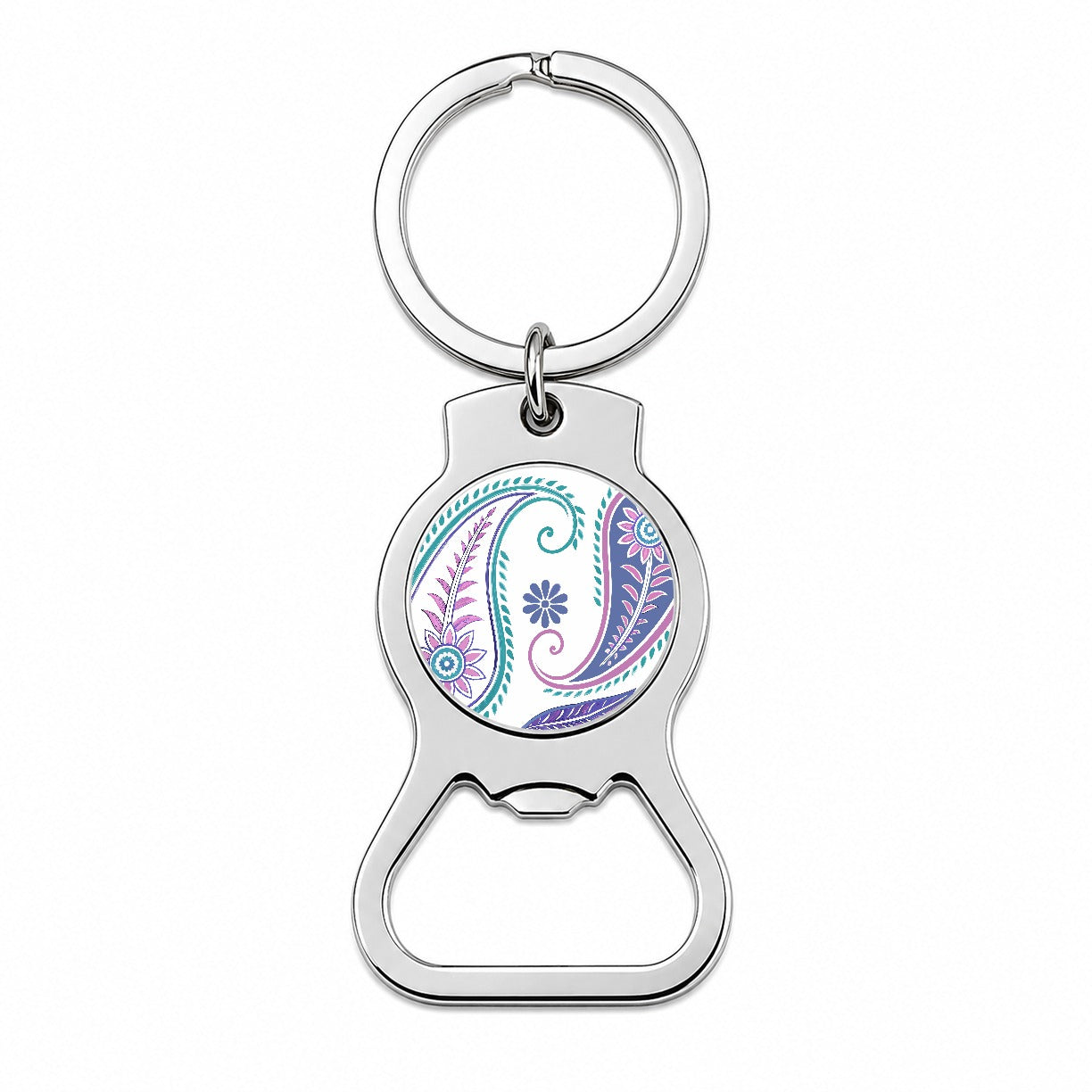 Pretty Paisley Bottle Opener Keychain
