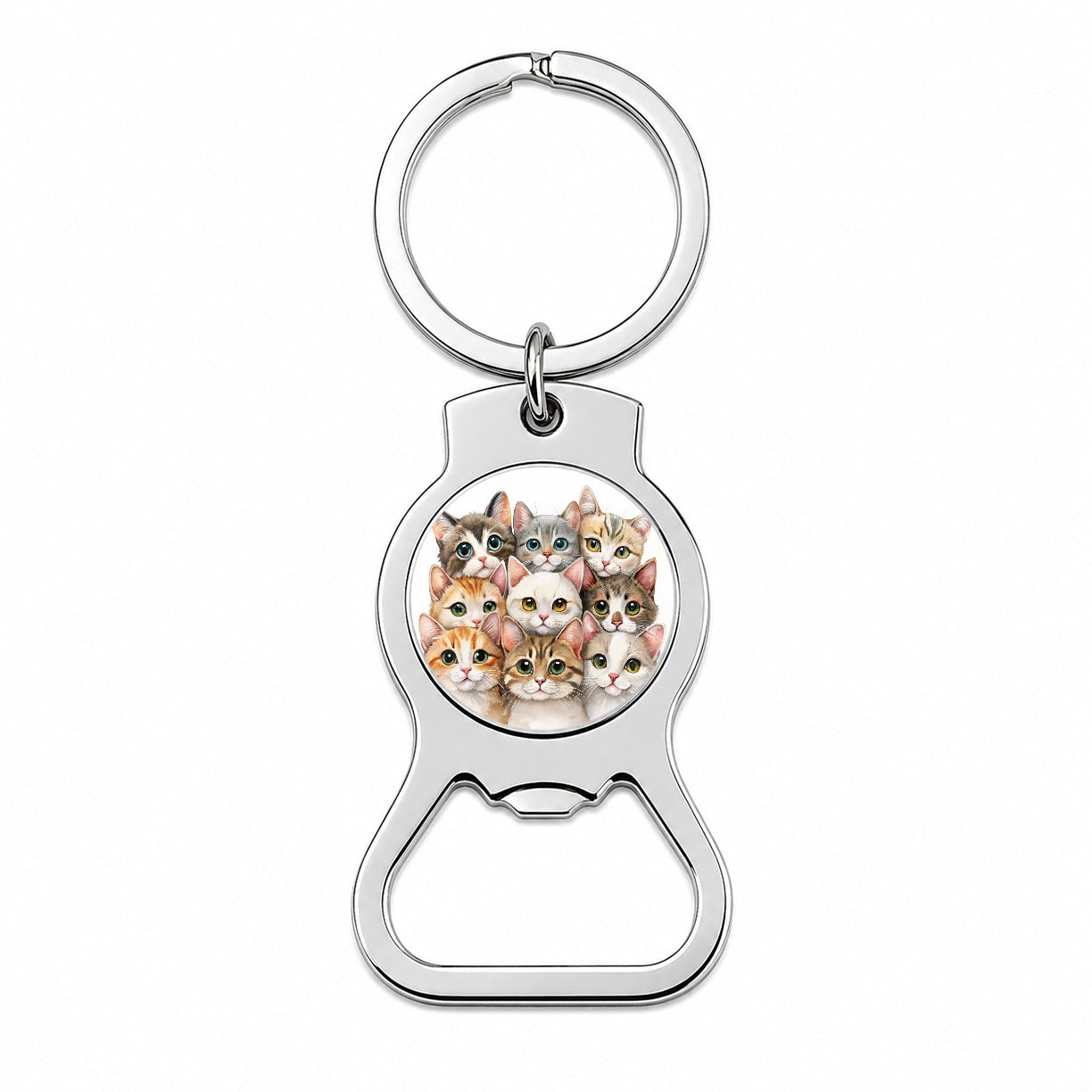 Sweet Javanese Cats Bottle Opener Keychain