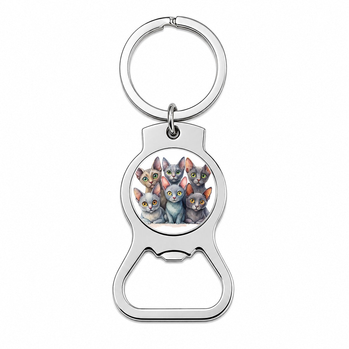 Sweet Korat Cats Bottle Opener Keychain