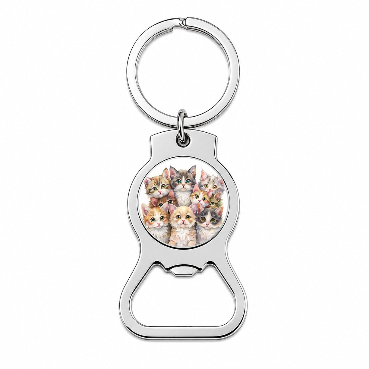 Sweet Laperm Cats Bottle Opener Keychain