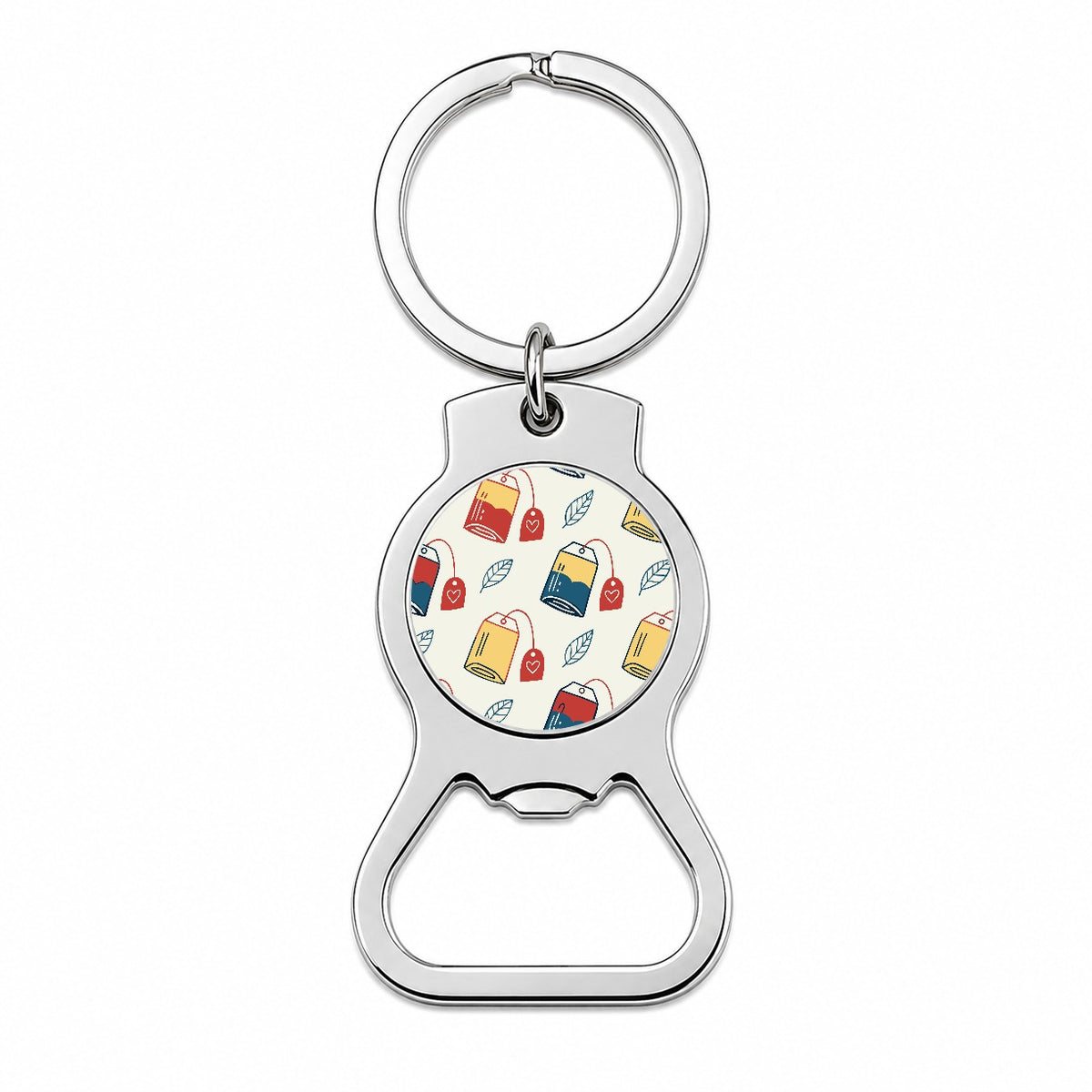 Tea Bags Fun Scattered Bottle Opener Keychain