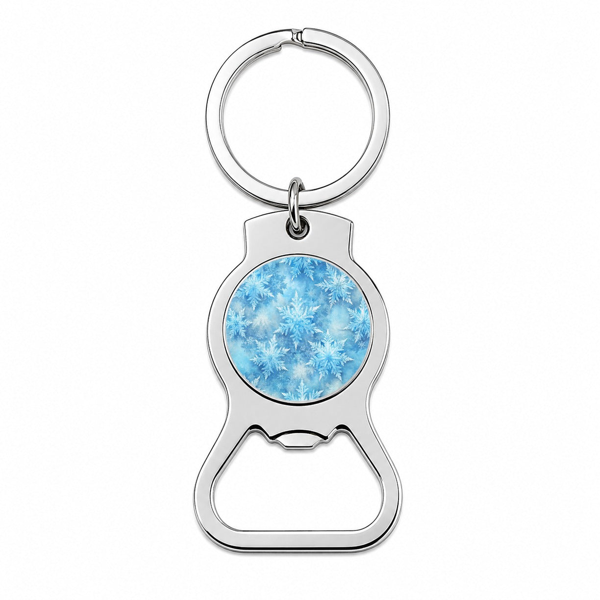 Ice Crystals Snowflakes Winter Beautiful Bottle Opener Keychain