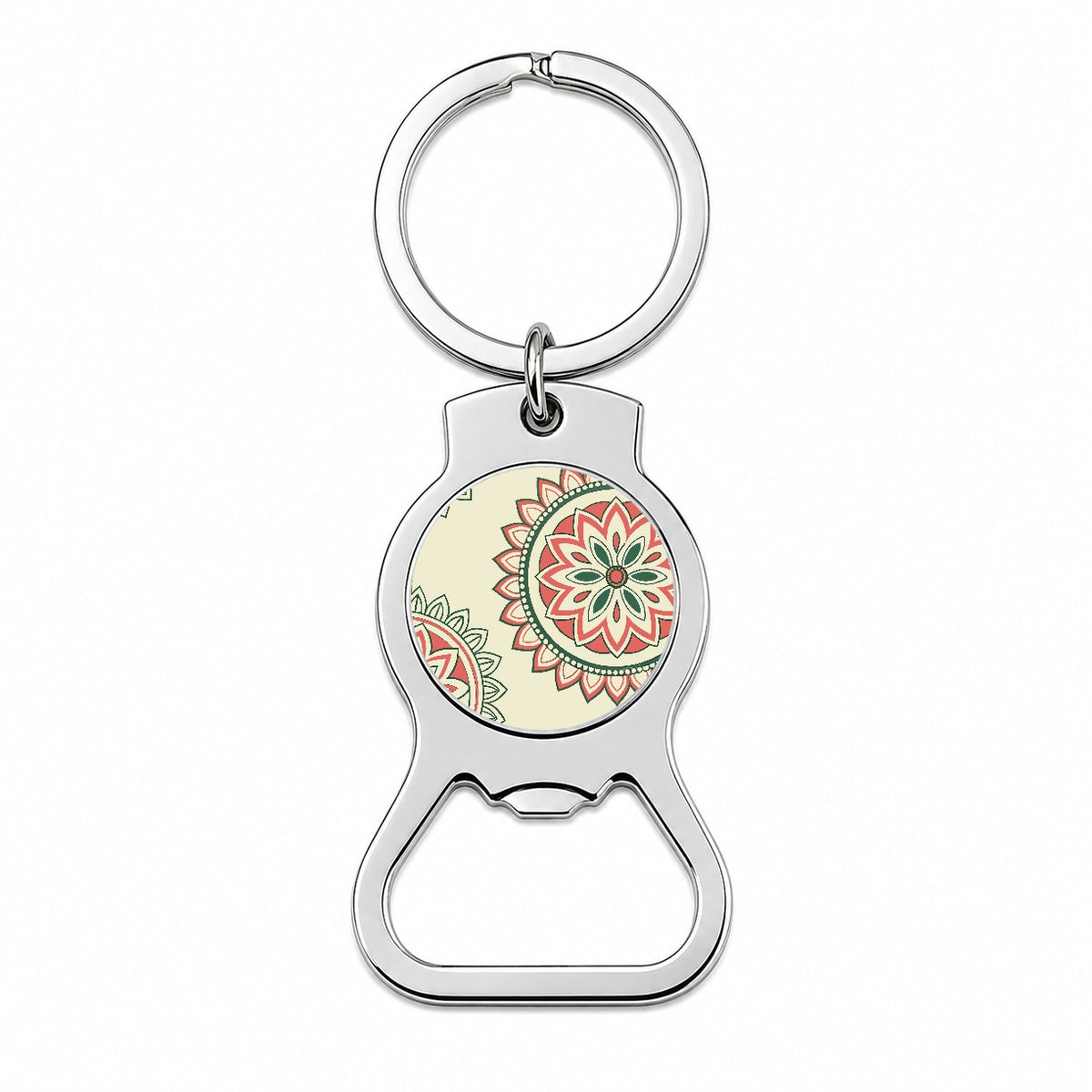 Mandala Design Bottle Opener Keychain