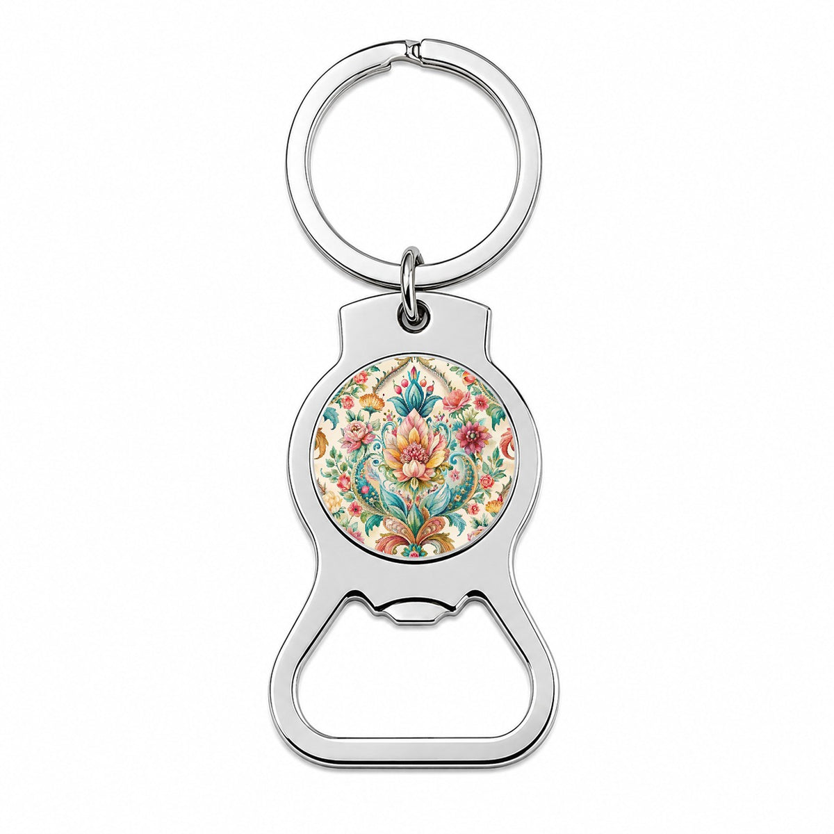 Refined Bohemian Wallpaper Bottle Opener Keychain