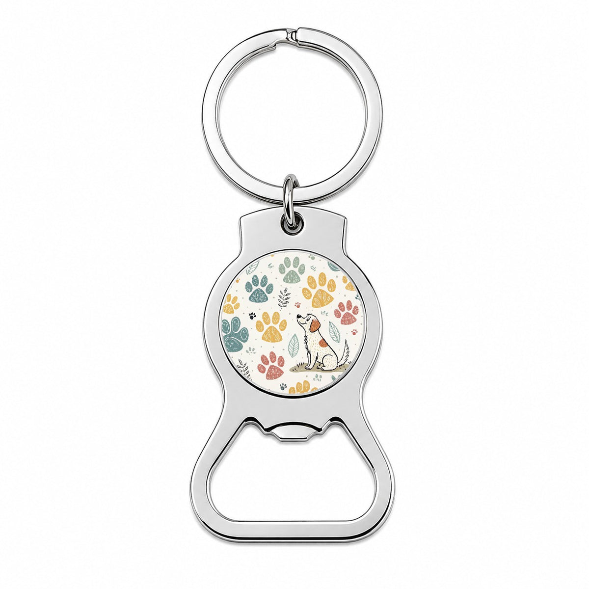 Dog Paw Prints Adorable Bottle Opener Keychain