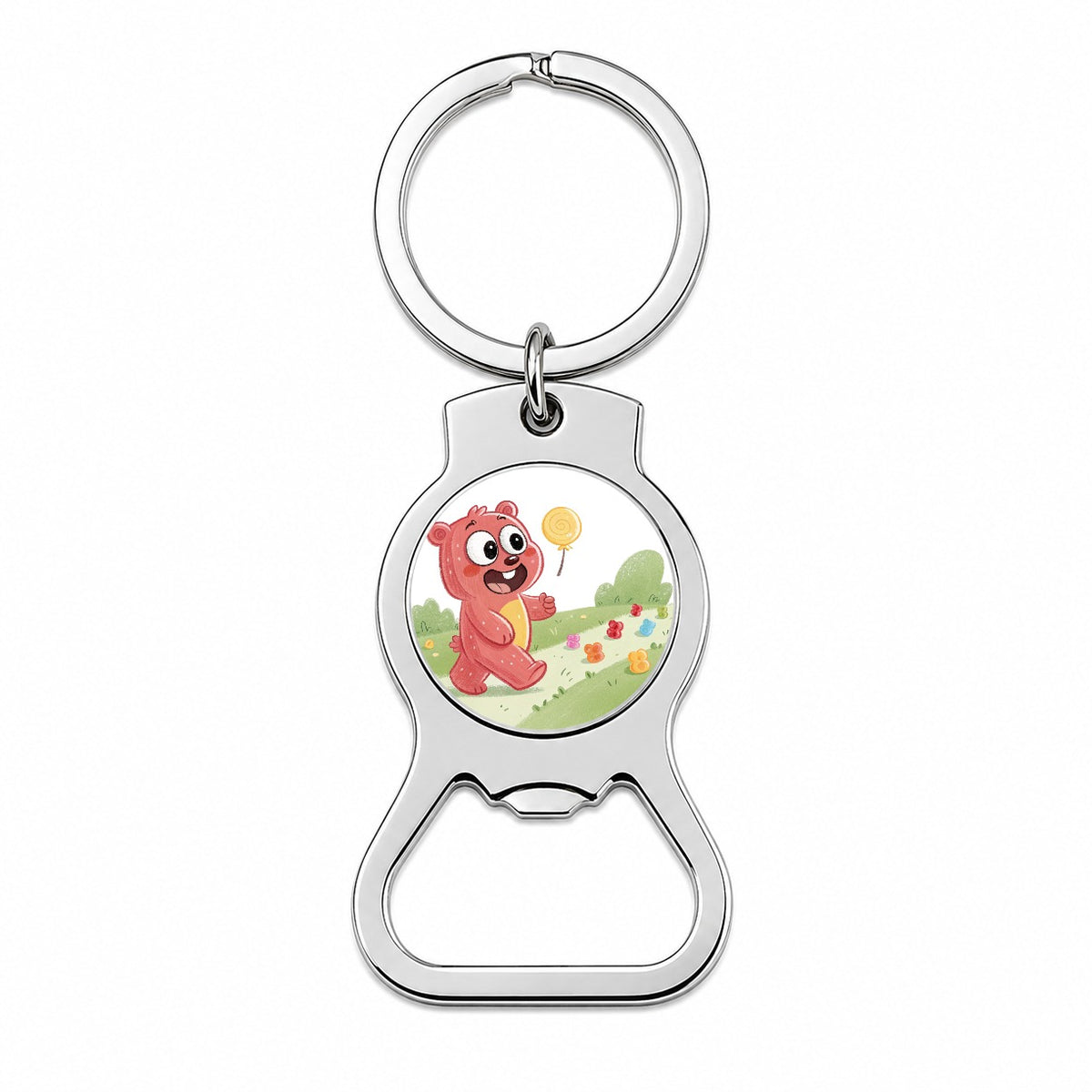 Gummi Bear Walking Bottle Opener Keychain