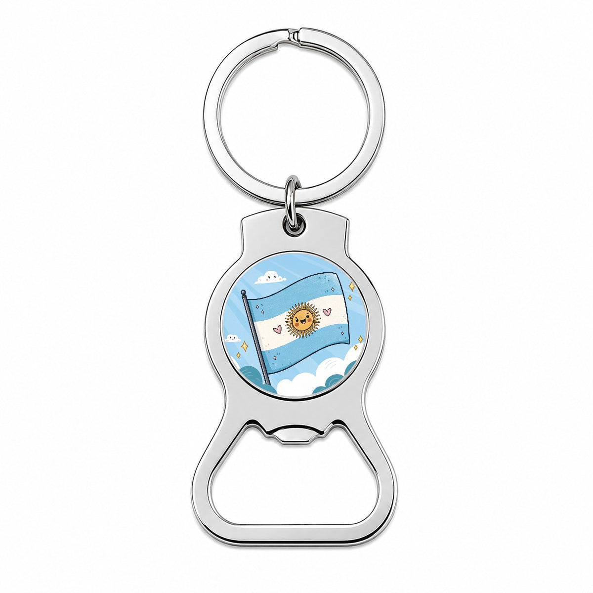 Kawaii Argentina Flag Bottle Opener Keychain