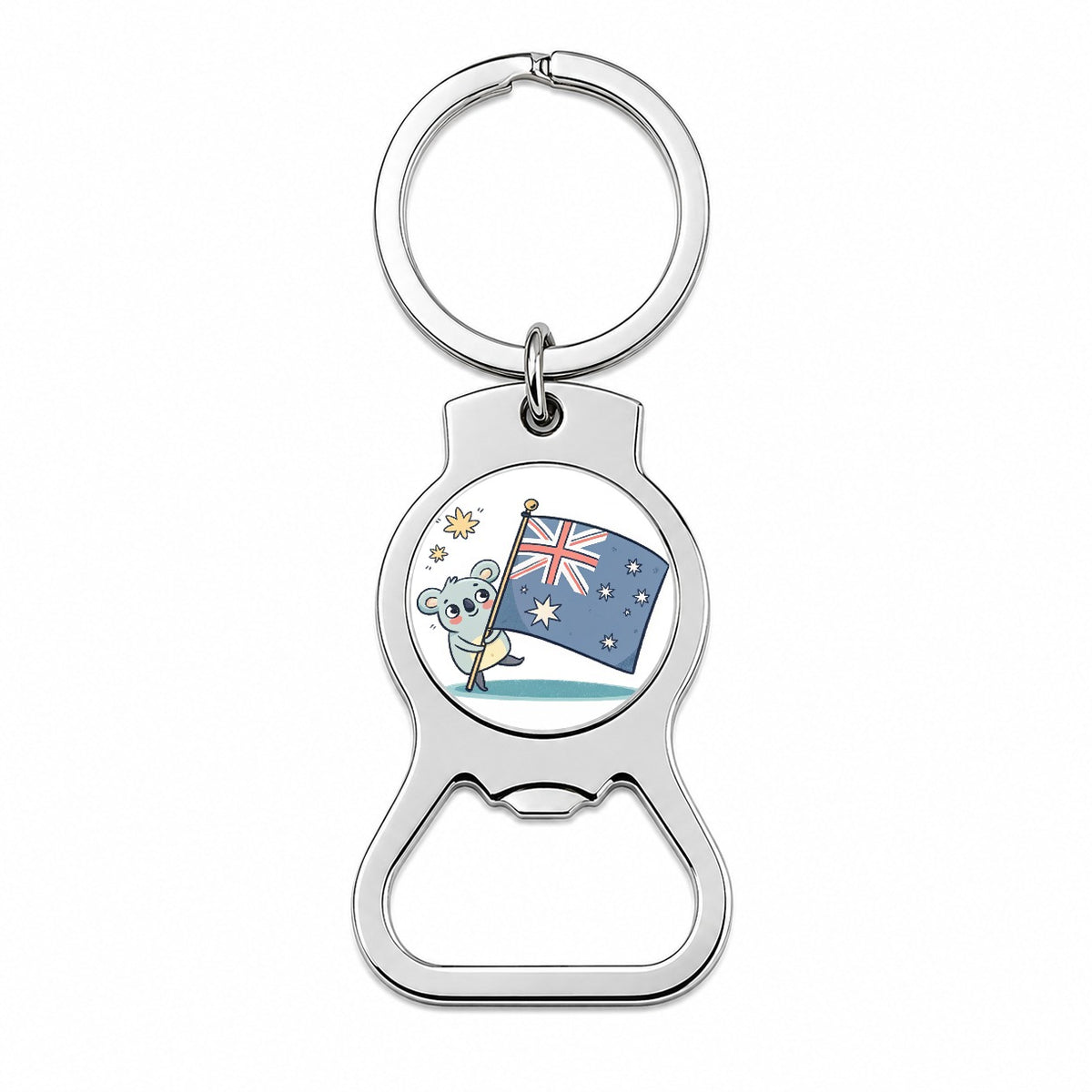 Kawaii Australian Flag Bottle Opener Keychain