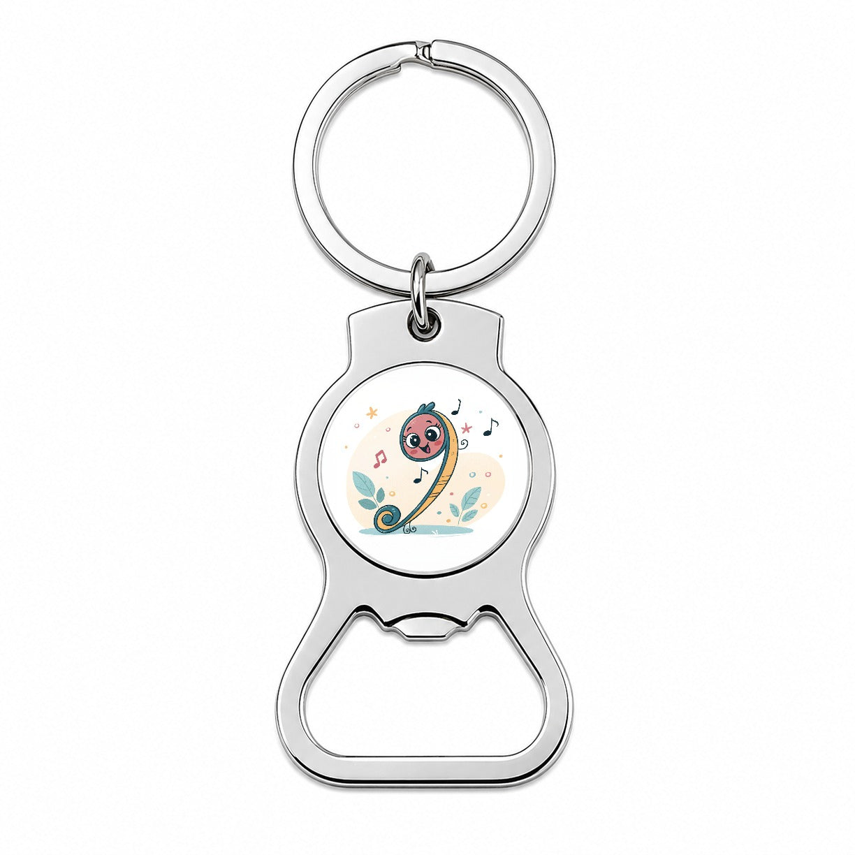Kawaii Bass Music Cute Bottle Opener Keychain