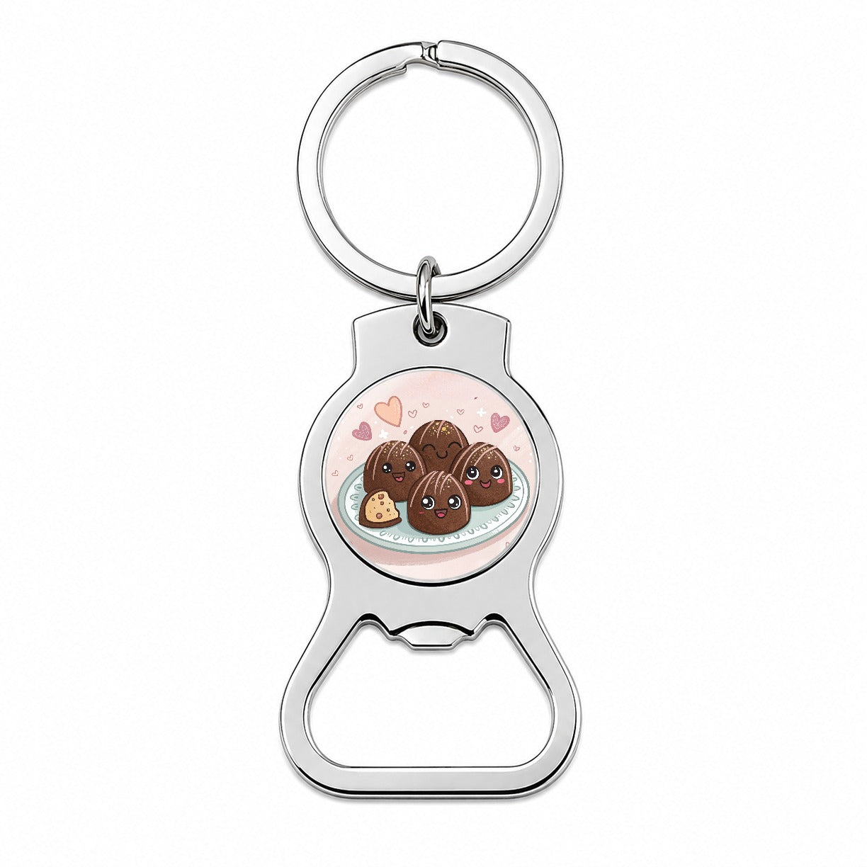 Kawaii Chocolate Truffles Bottle Opener Keychain