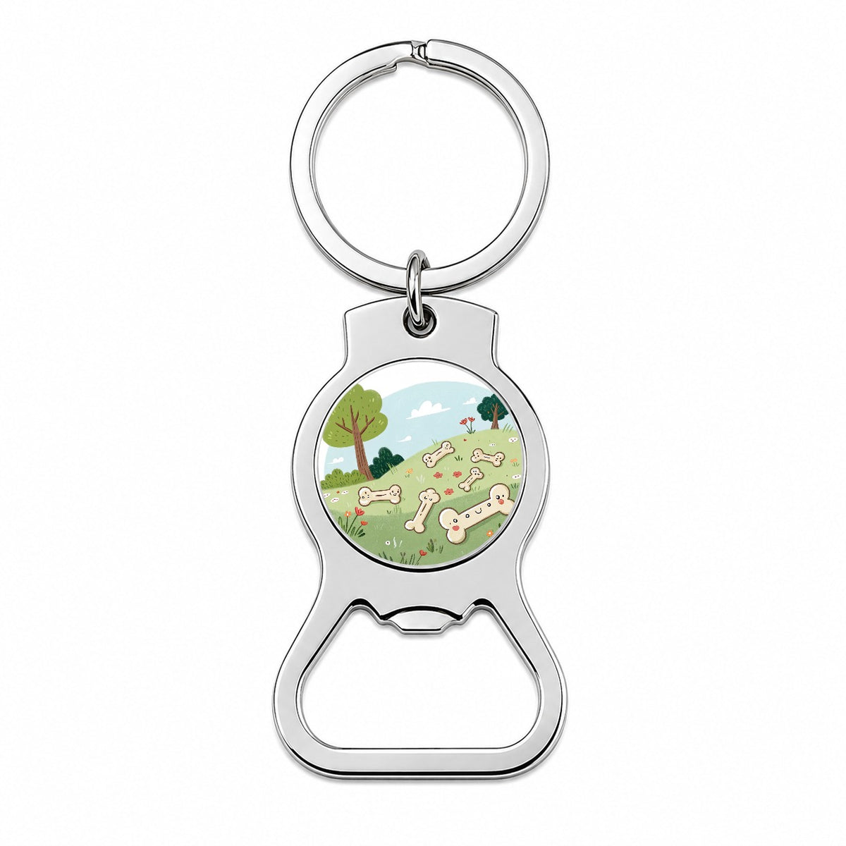 Kawaii Dog Bones Bottle Opener Keychain