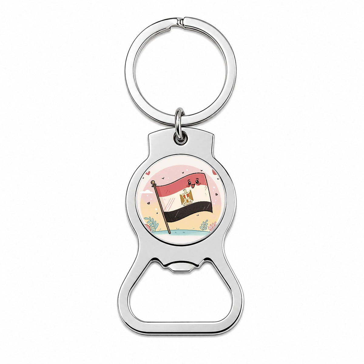 Kawaii Egypt Flag Bottle Opener Keychain