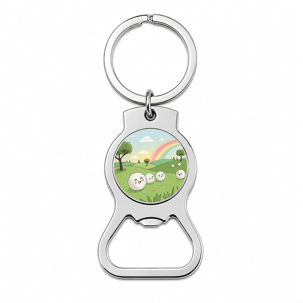 Kawaii Golf Balls Bottle Opener Keychain