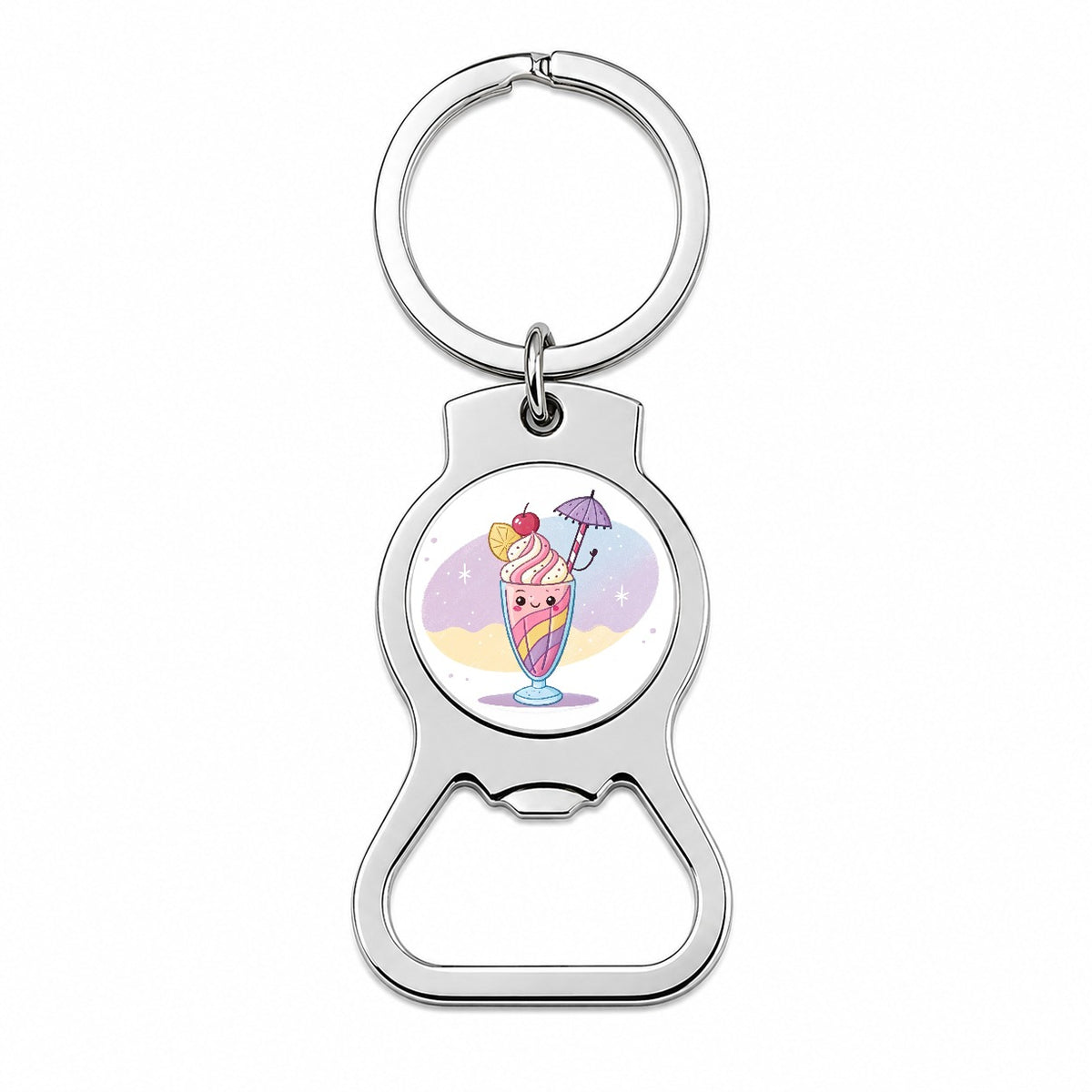 Kawaii Milk Shake Bottle Opener Keychain