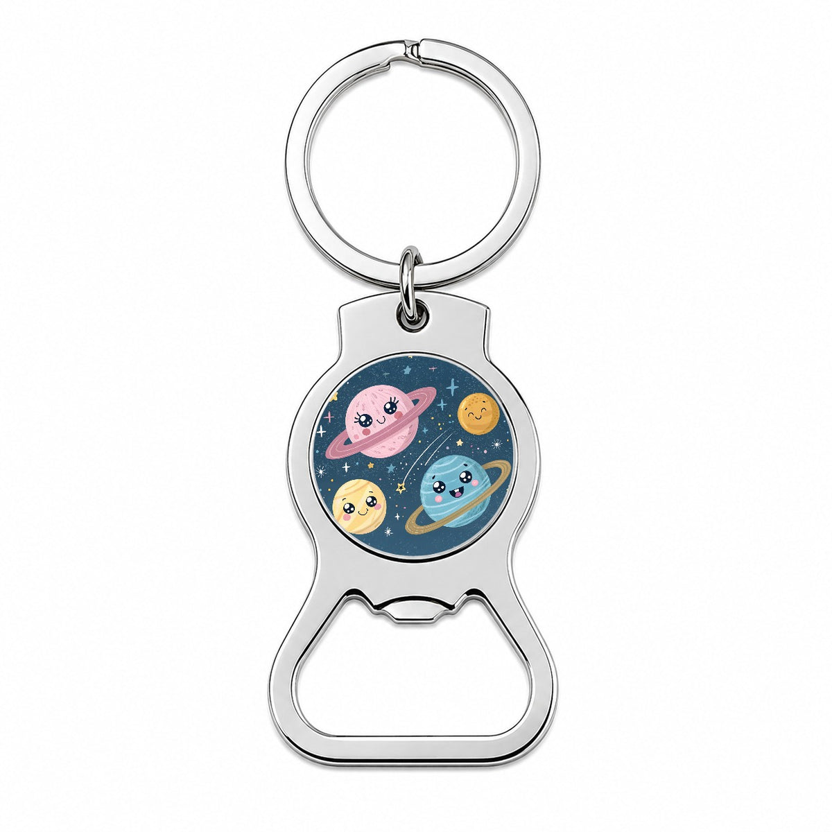 Kawaii Planets Space Astronomy Bottle Opener Keychain