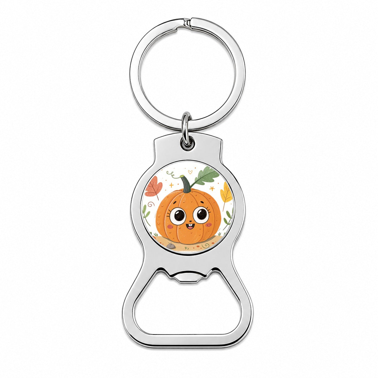 Kawaii Pumpkin Fall Autumn Halloween Bottle Opener Keychain