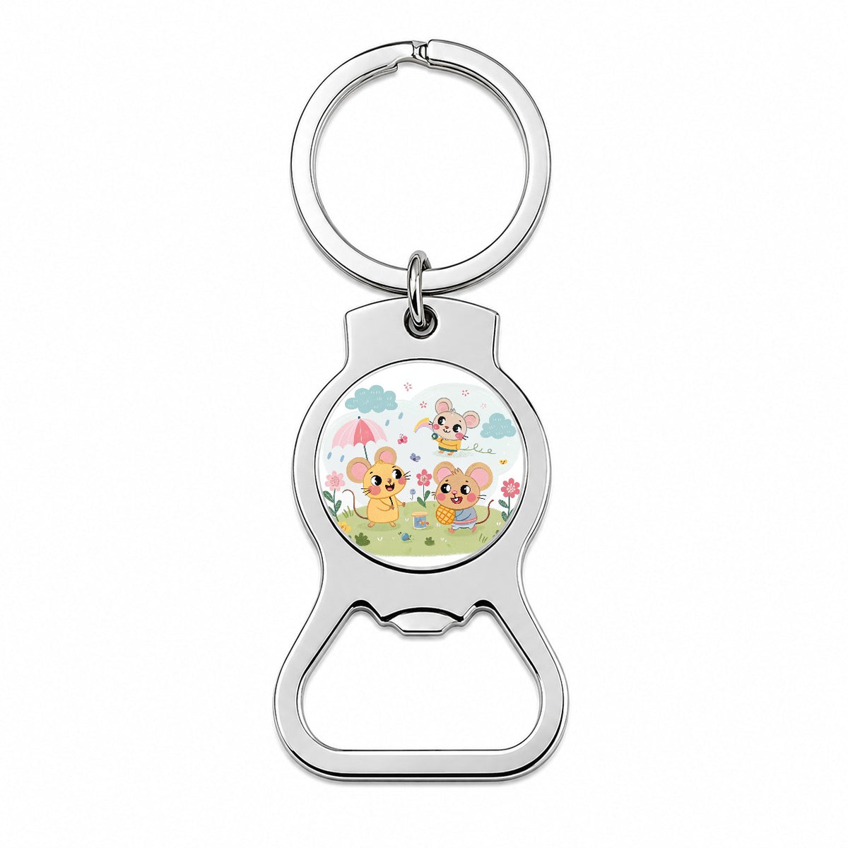 Kawaii Rats Bottle Opener Keychain