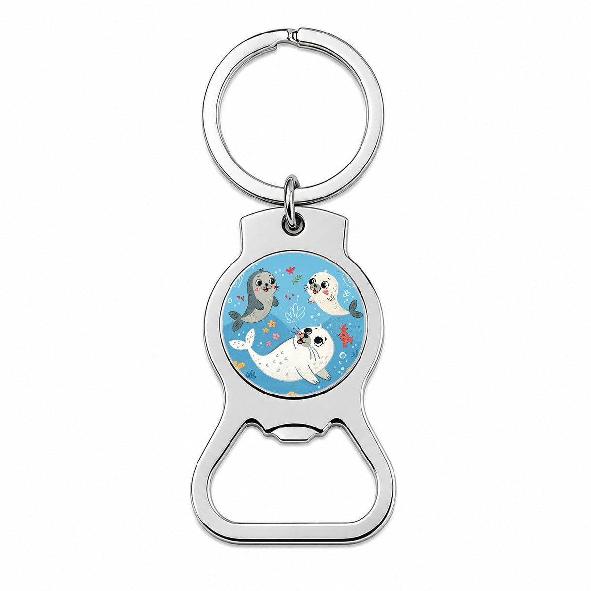 Kawaii Seals Bottle Opener Keychain