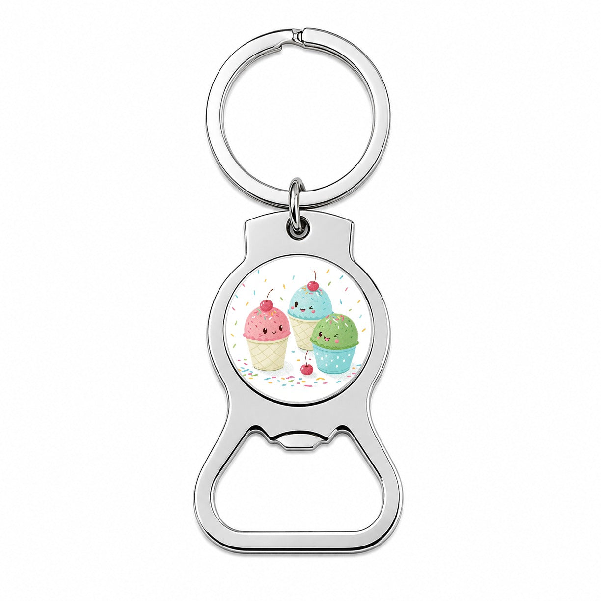 Kawaii Snowcones Bottle Opener Keychain