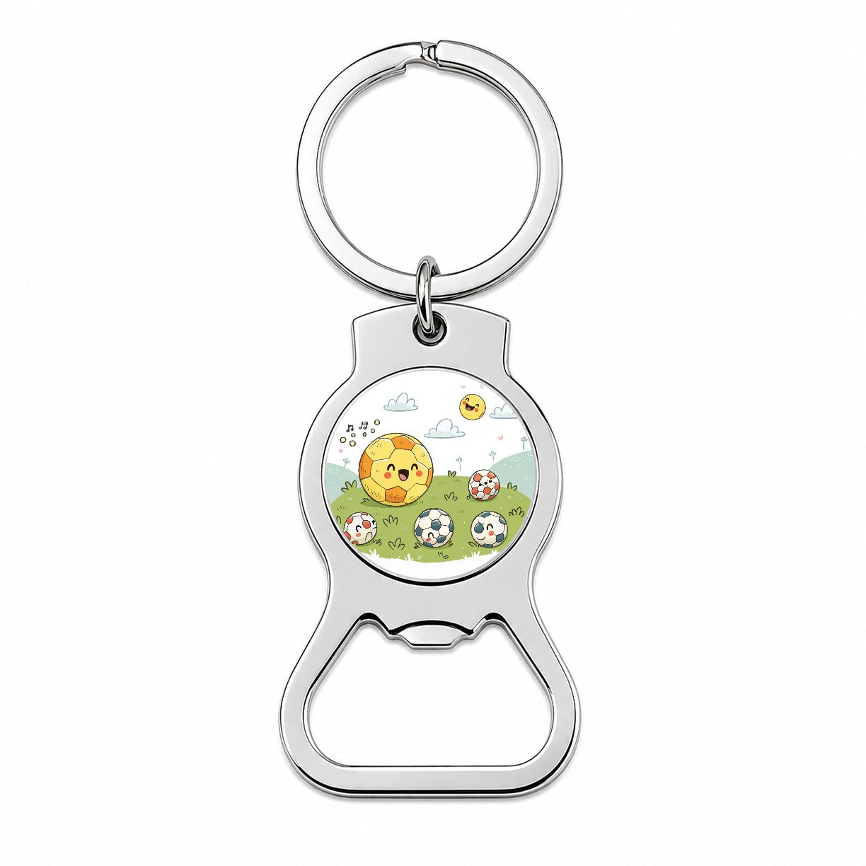 Kawaii Soccer Balls Bottle Opener Keychain