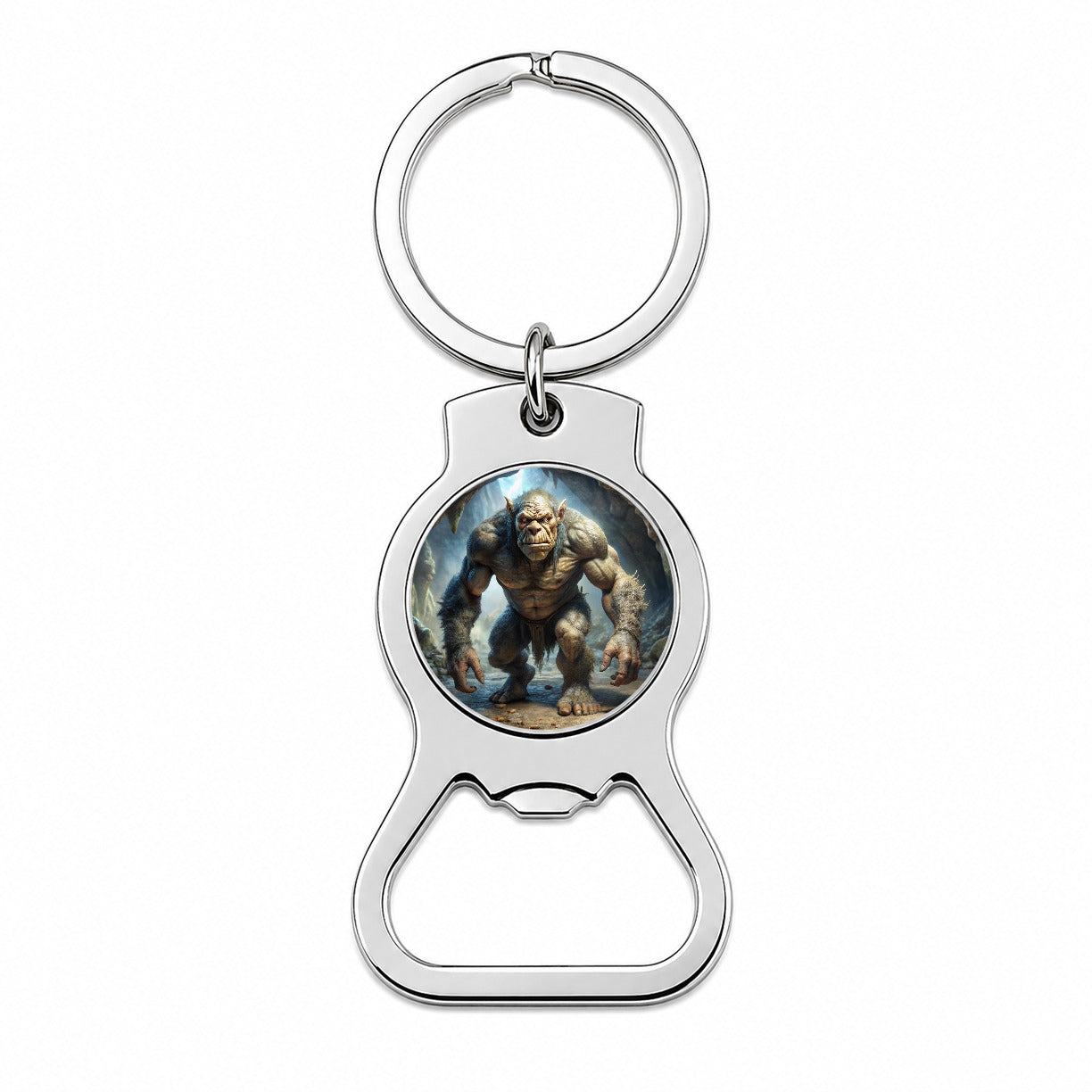 Cave Troll Fantasy Monster Bottle Opener Keychain