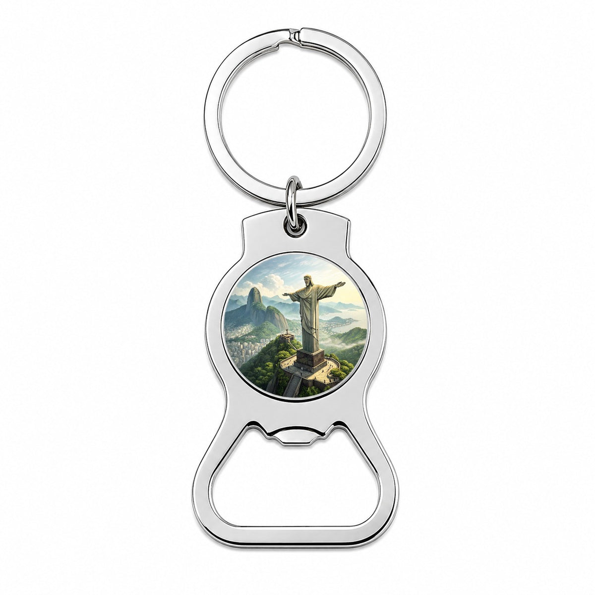 Christ The Redeemer Statue Rio De Janeiro Brazil Bottle Opener Keychain
