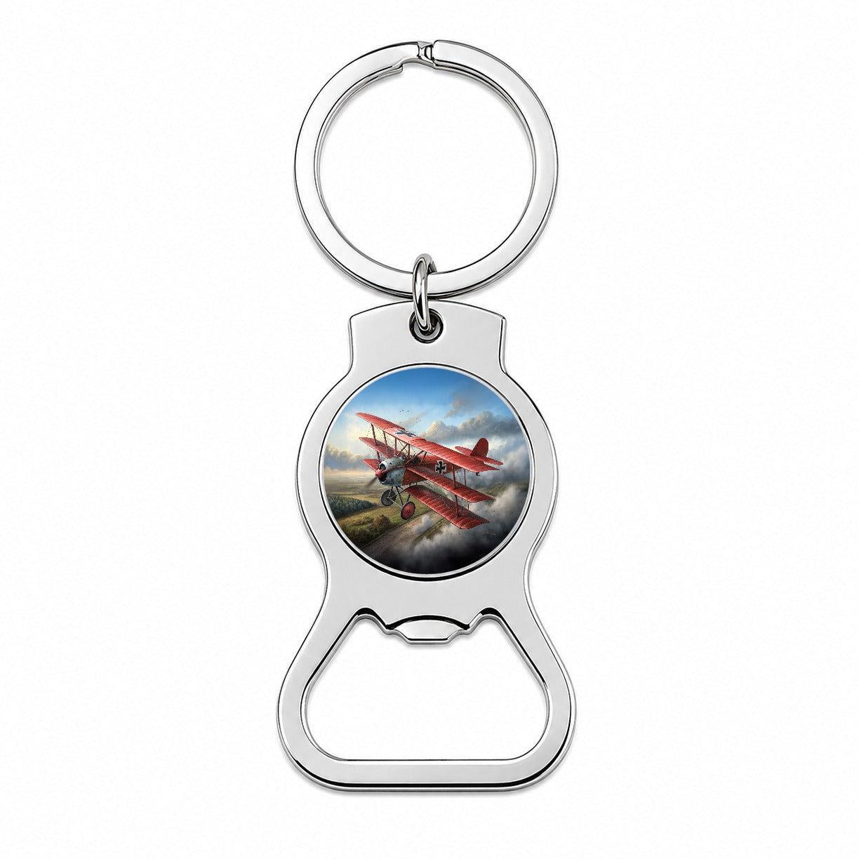 Fokker Dr.I Triplane WWI German Fighter Plane Bottle Opener Keychain