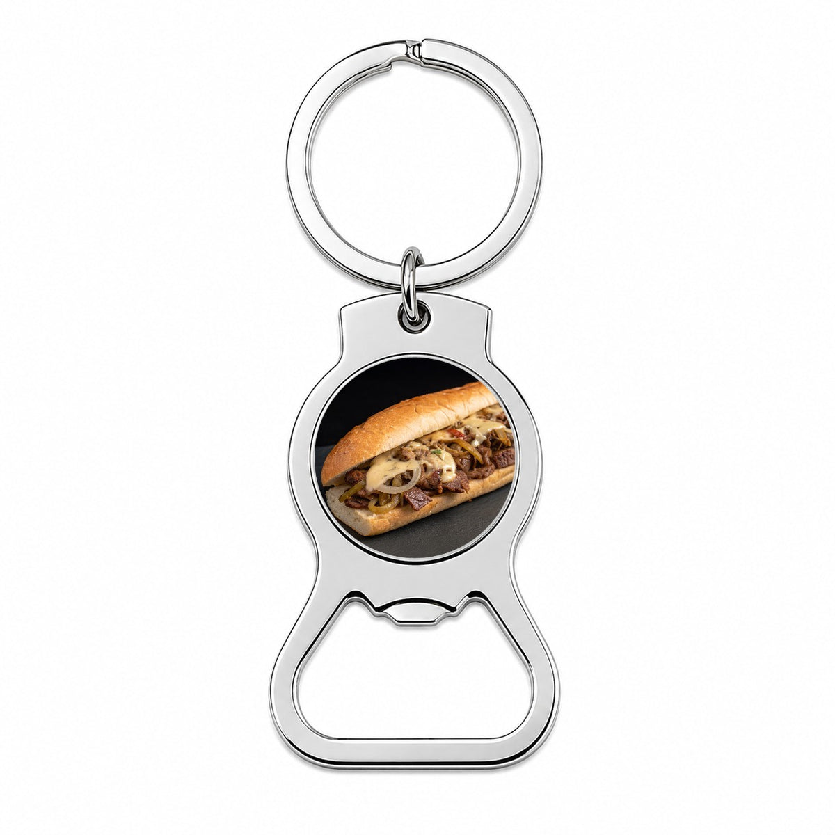 Philly Cheesesteak Sub Sandwich Bottle Opener Keychain