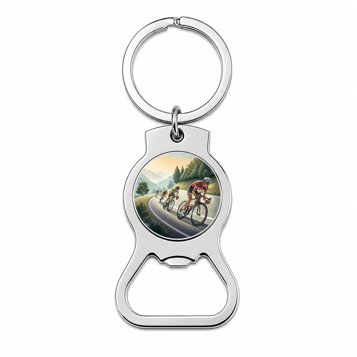Road Bicycle Bike Racing Bottle Opener Keychain