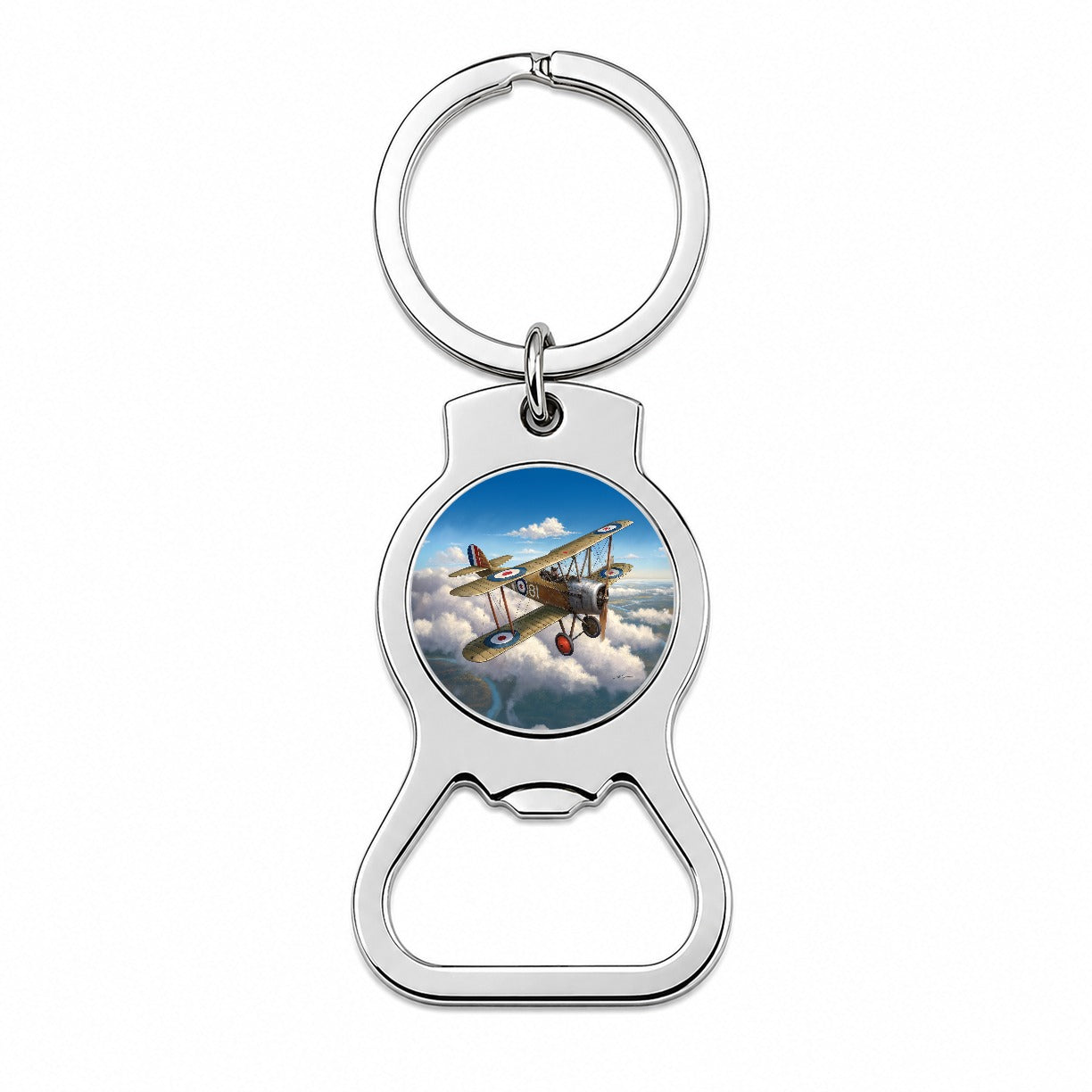 Sopwith Camel WWI British Fighter Plane Bottle Opener Keychain
