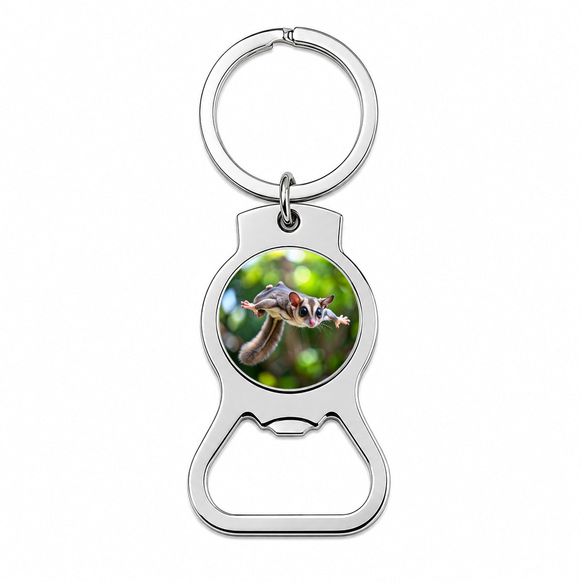 Sugar Glider Flying Gliding Bottle Opener Keychain
