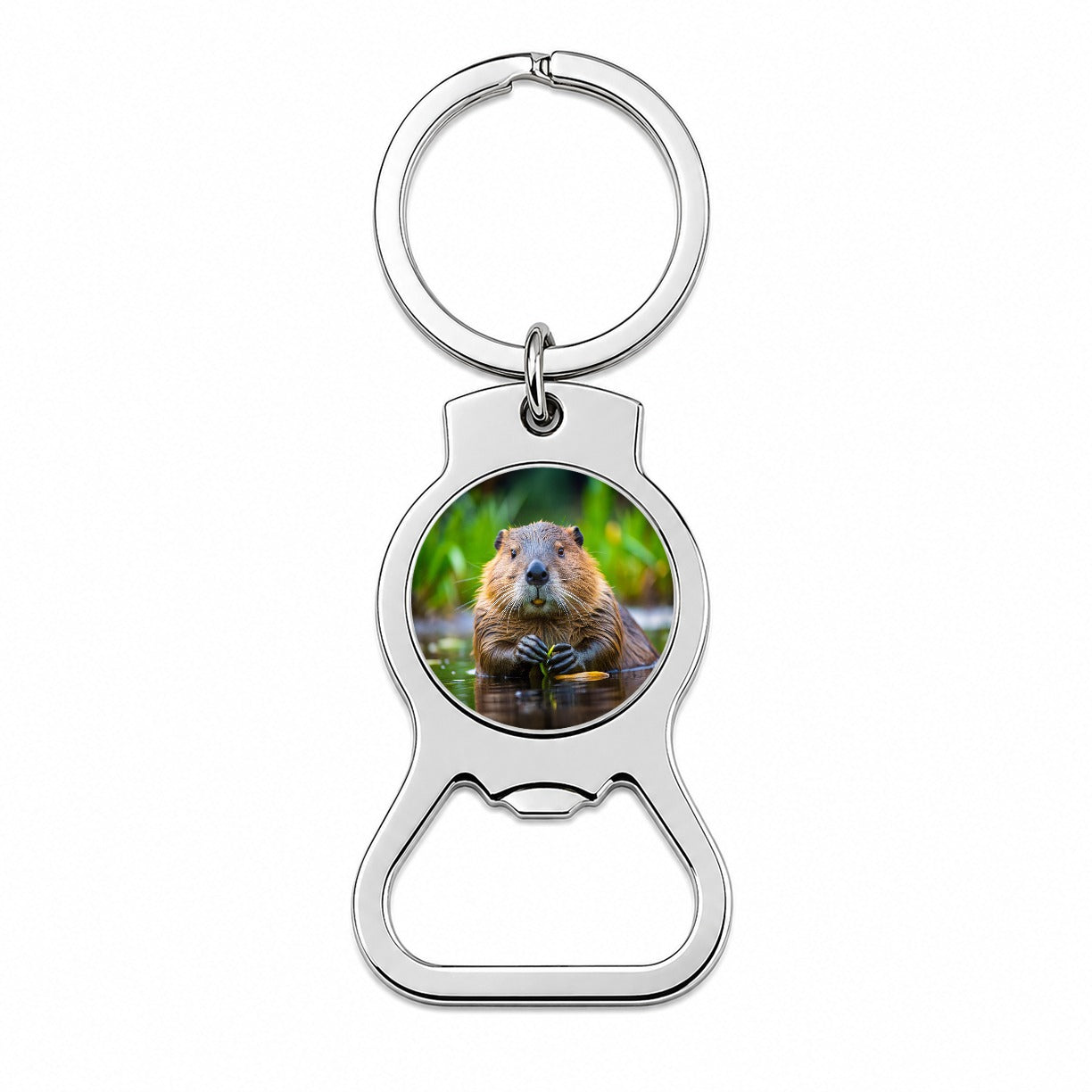 Beaver Bottle Opener Keychain