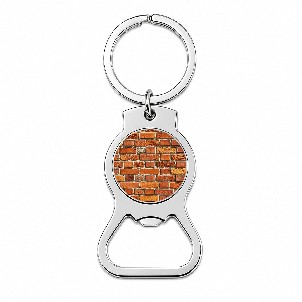 Brick Wall Pattern Bottle Opener Keychain