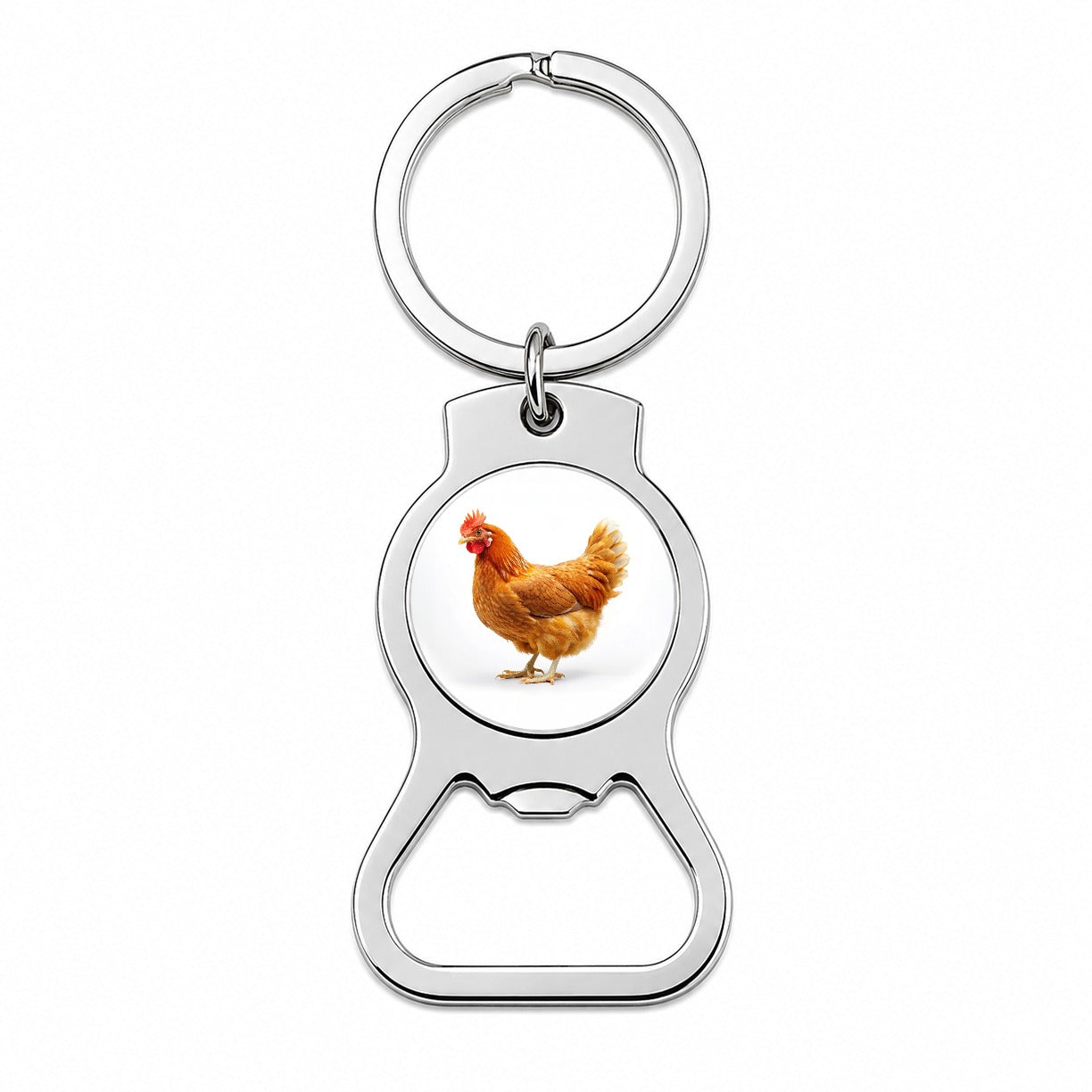 Chicken Bottle Opener Keychain