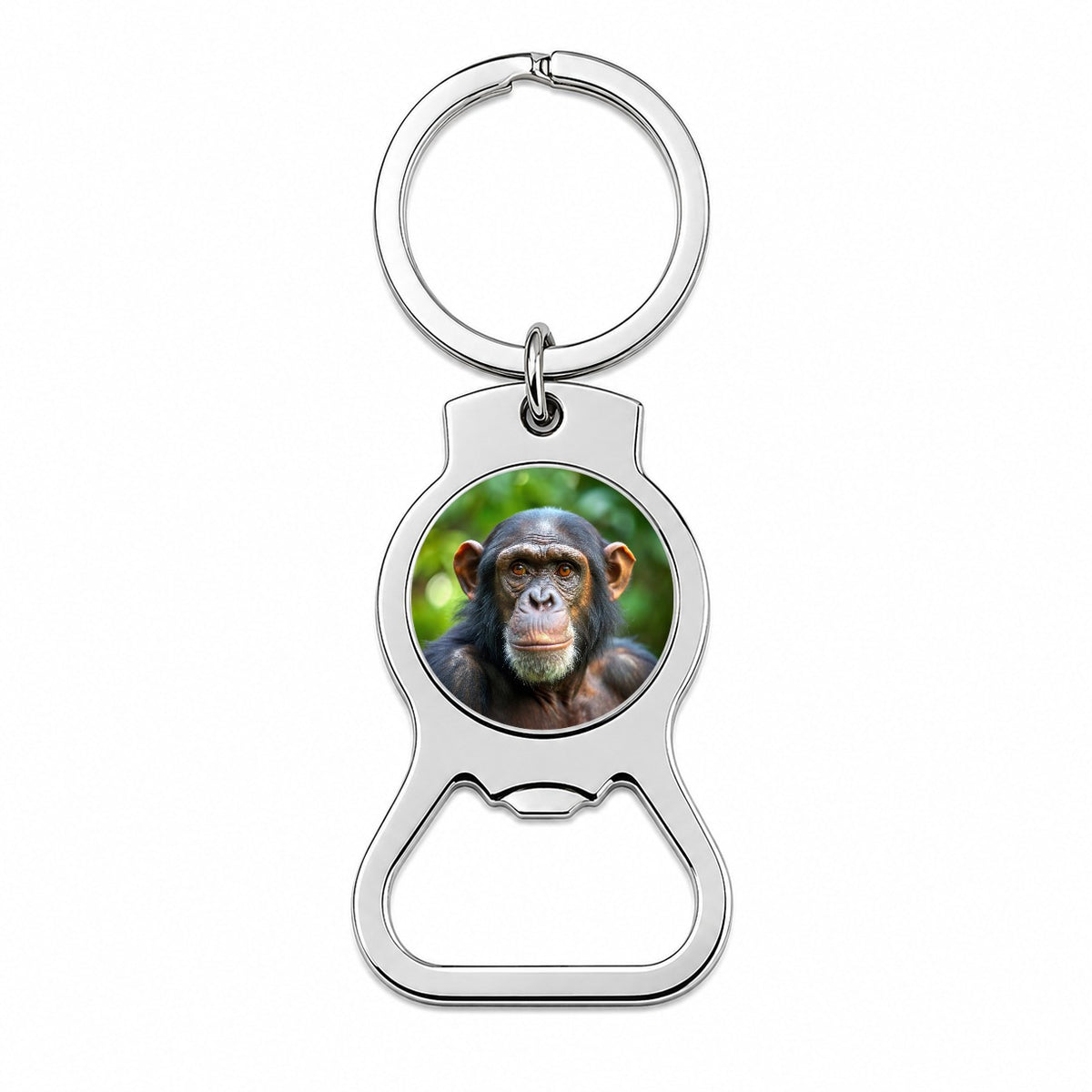 Chimpanzee Monkey Bottle Opener Keychain