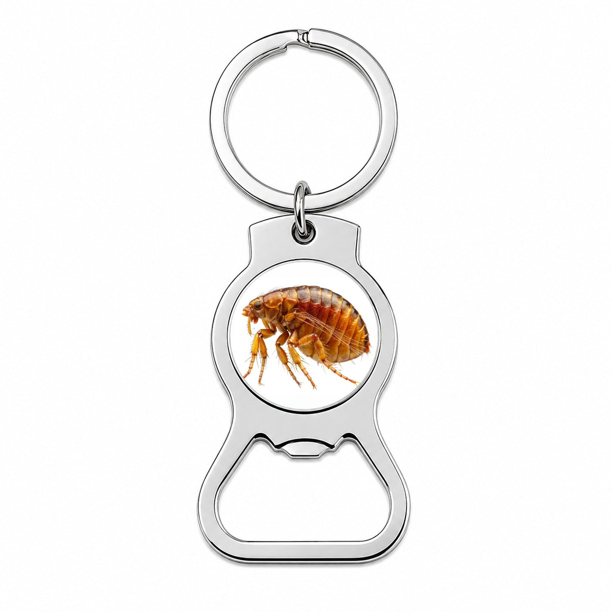 Flea Bottle Opener Keychain