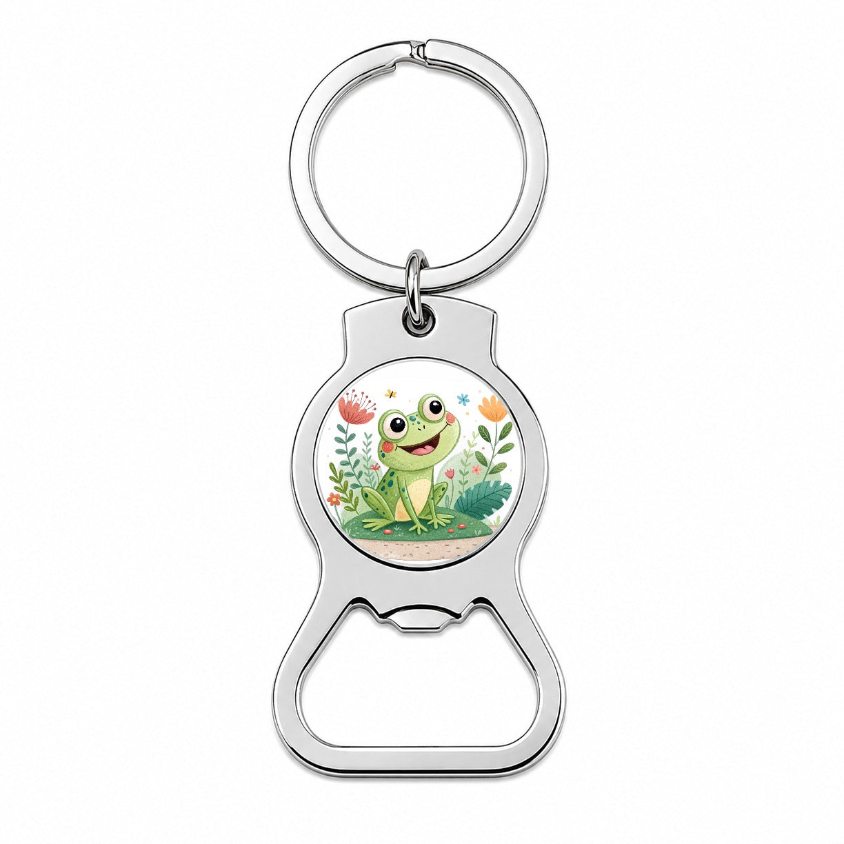 Frog Children's Illustration Style Bottle Opener Keychain