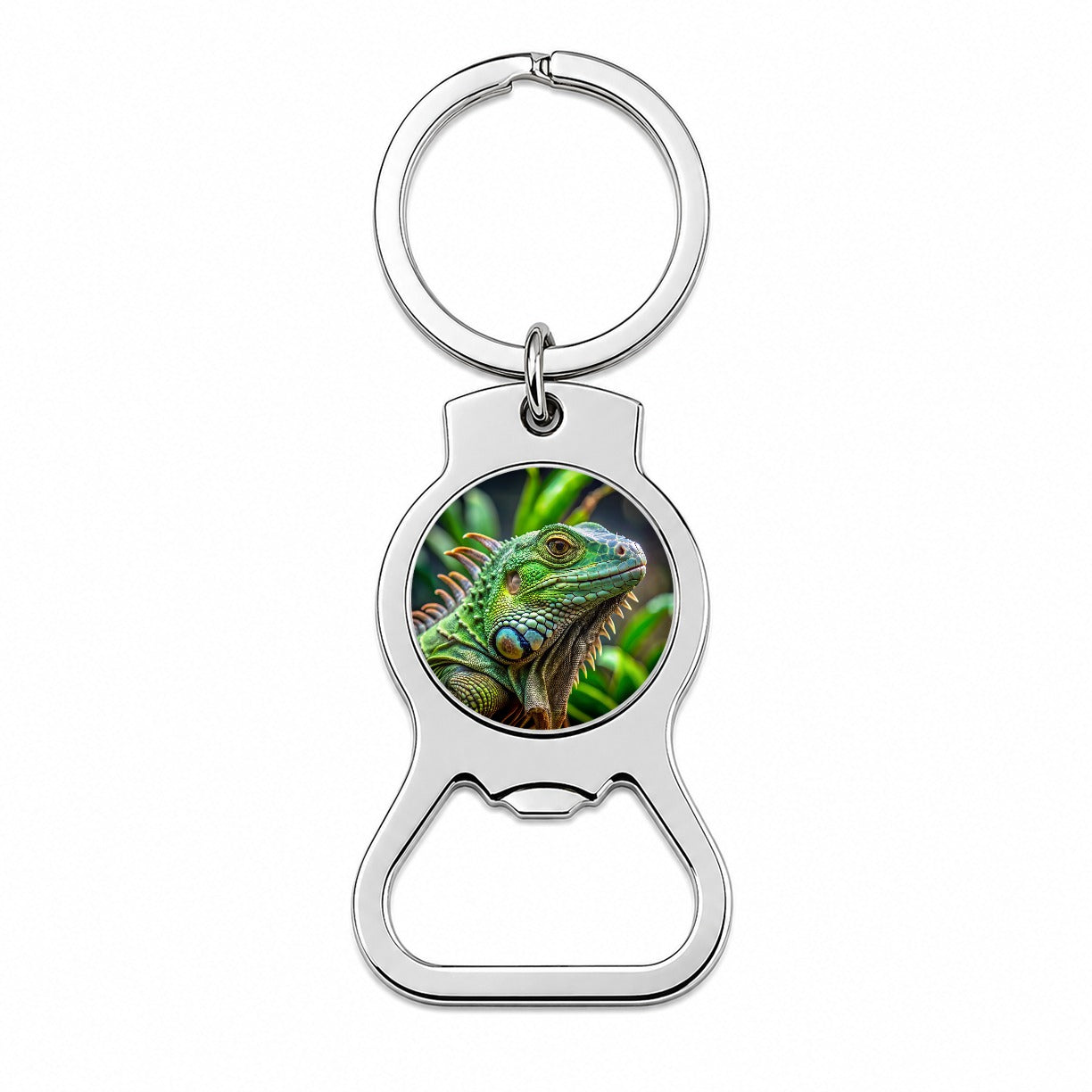 Green Iguana Lizard Reptile Bottle Opener Keychain