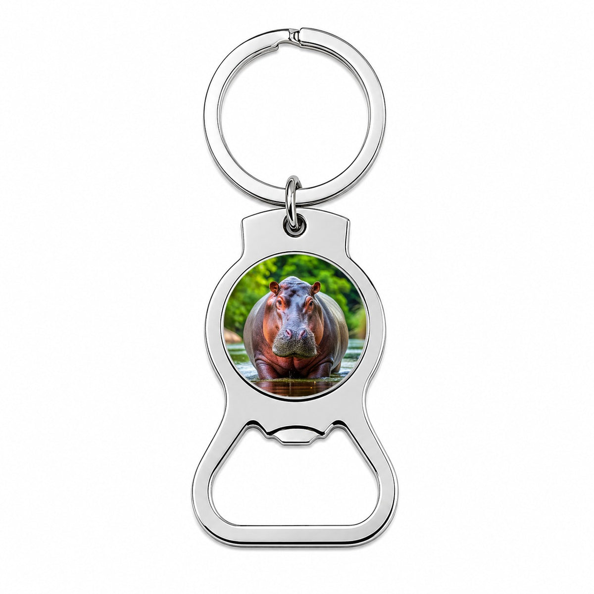 Hippopotamus Bottle Opener Keychain
