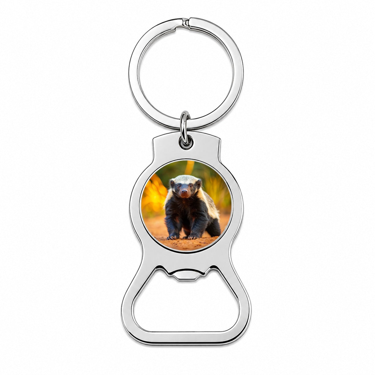 Honey Badger Bottle Opener Keychain