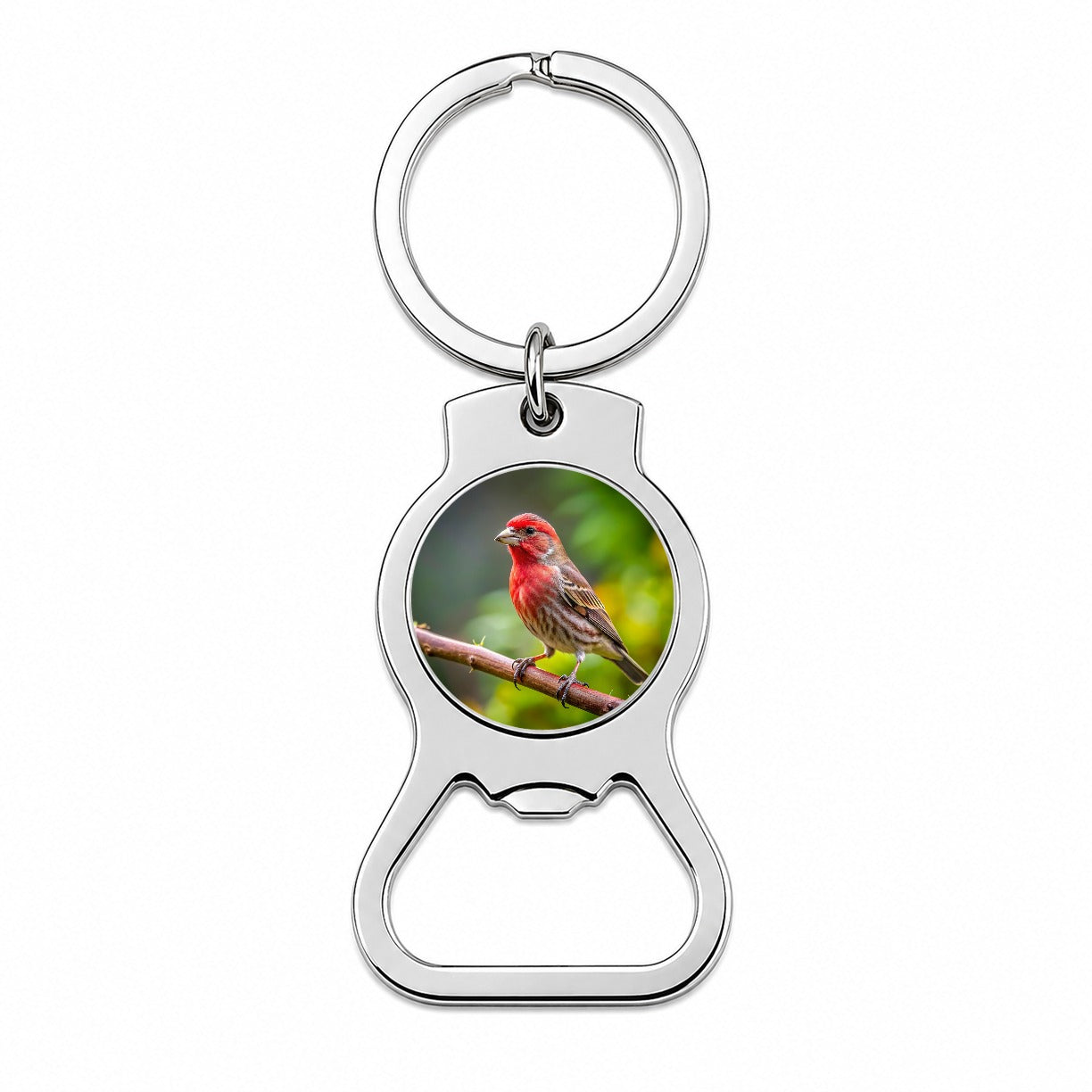 House Finch Backyard Bird Bottle Opener Keychain