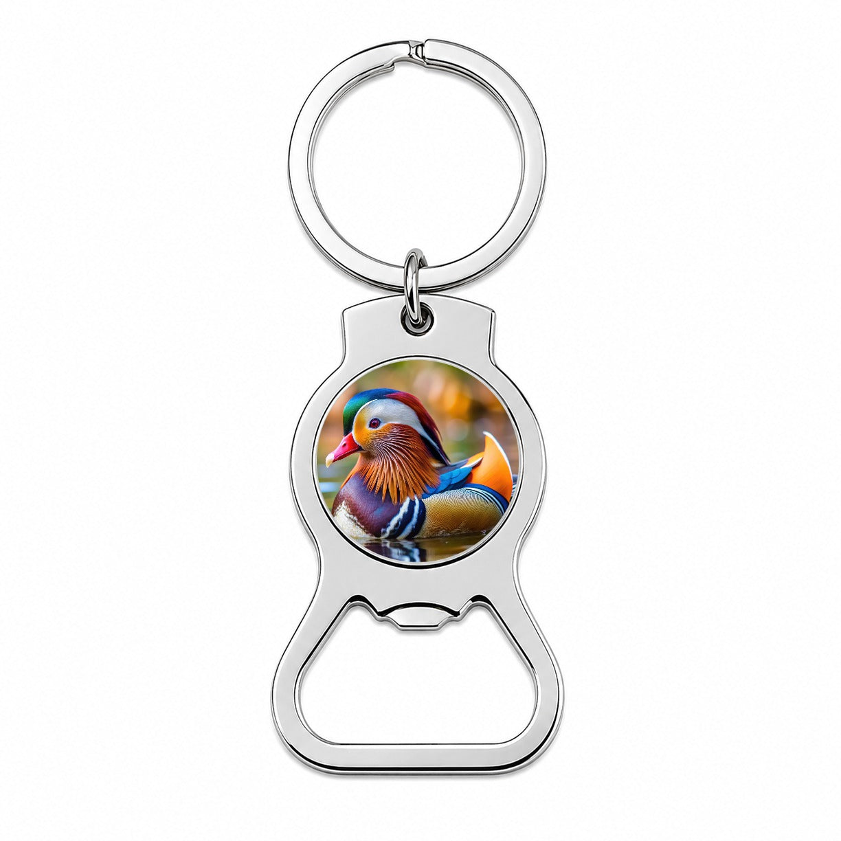 Mandarin Duck Bottle Opener Keychain