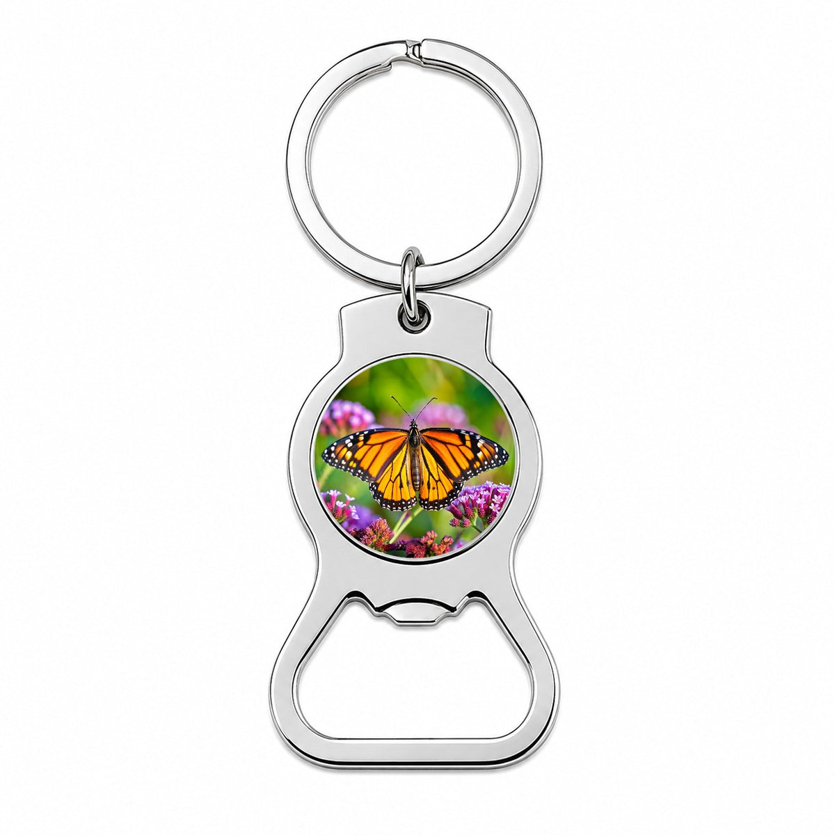 Monarch Butterfly Bottle Opener Keychain